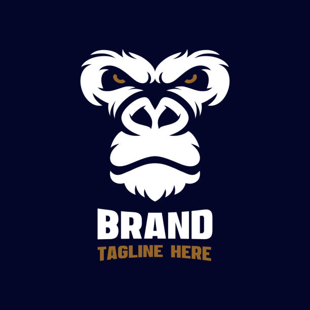 Angry gorilla modern logo Angry gorilla modern logo. Vector illustration gorilla stock illustrations