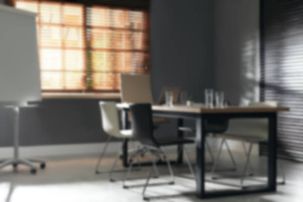 Blurred view of modern office interior