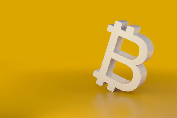 istock Bitcoin isolated on orange background. 3d illustration 1341260521
