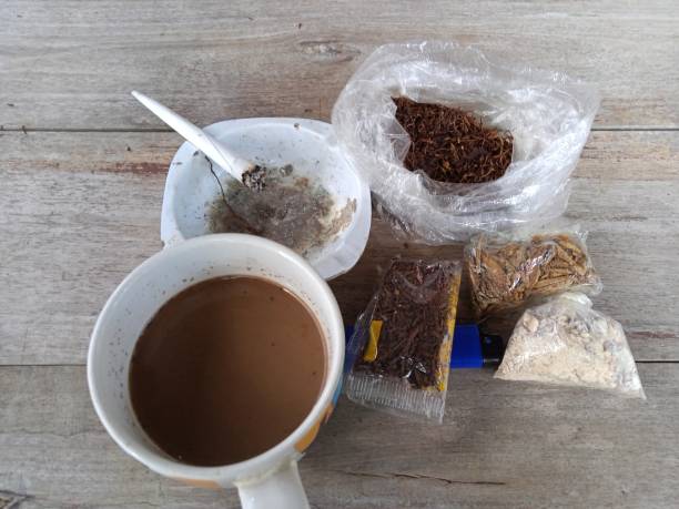 istock a cup of chocolate coffee and a packet of cigarettes 1341265830