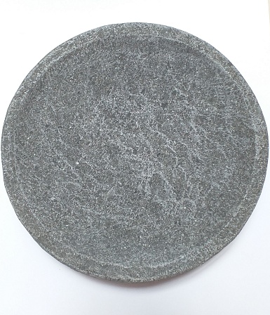 Stone plate on white background