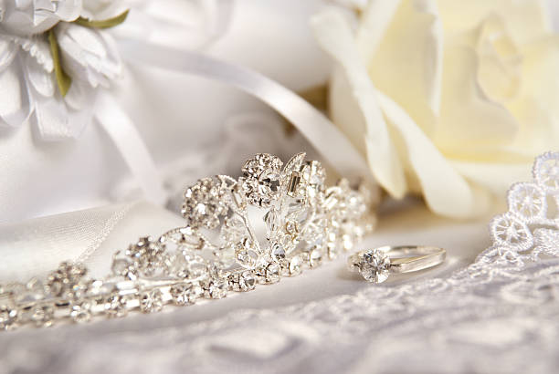 istock Wedding tiara (diadem) and bridal accessories 134127298