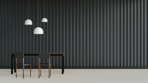 istock Modern room interior design in dark style 1341277160