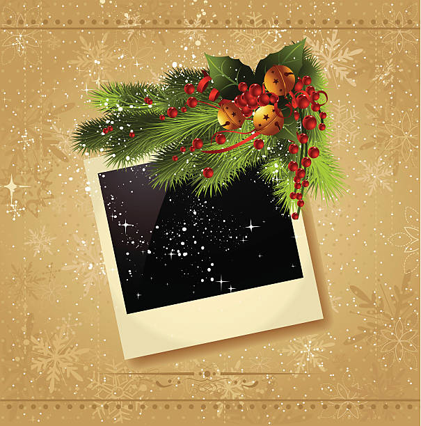 クリスマスフレーム - holly frame christmas picture frame点のイラスト素材／クリップアート素材／マンガ素材／アイコン素材