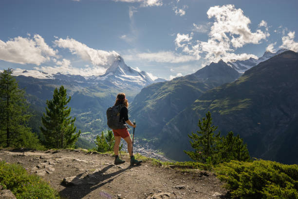 istock Hiker matterhorn landscape 1341280854