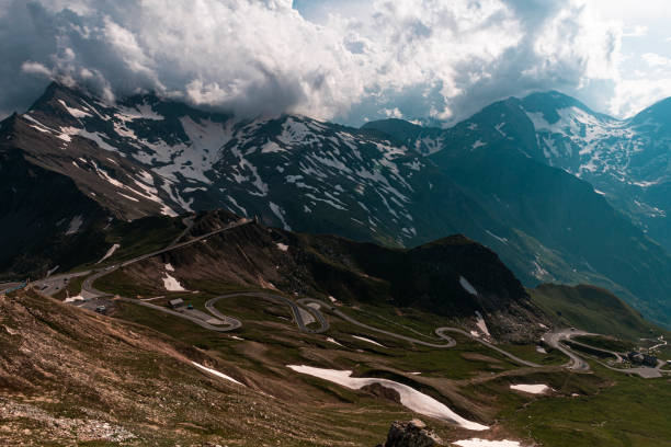 istock Grossglockner Austria Curvy Winding Panoramic Road in Alps Mountains. 1341280996