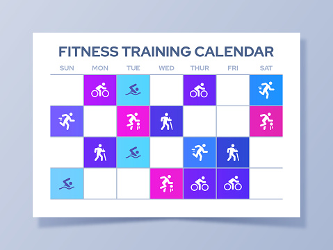 Fitness Training Exercise Calendar