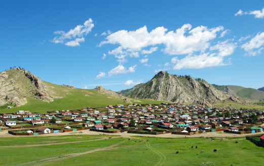 A view of Tsetserleg town, Central Mongolia