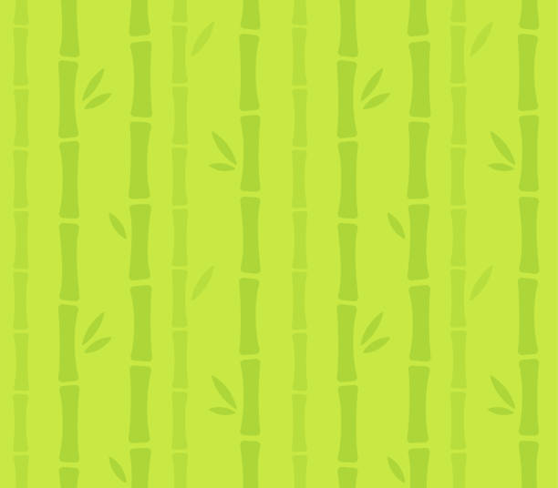 illustrations, cliparts, dessins animés et icônes de motif de bambou de dessin animé sans couture - seamless bamboo backgrounds textured