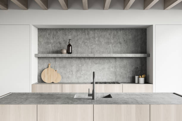 istock Close view on cozy kitchen room interior with electric cooker 1341283517