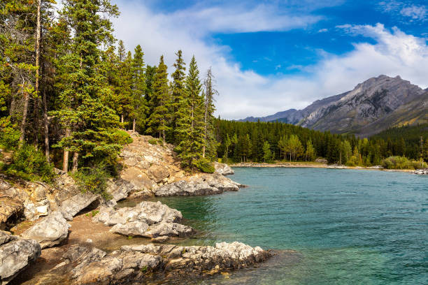 istock Lake Minnewanka in Banff 1341283605