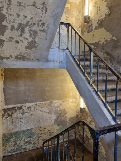 istock stairs in abandoned building 1341286867