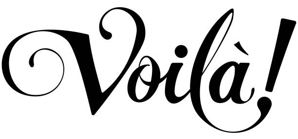 Voila Custom Calligraphy Text Stock Illustration - Download Image