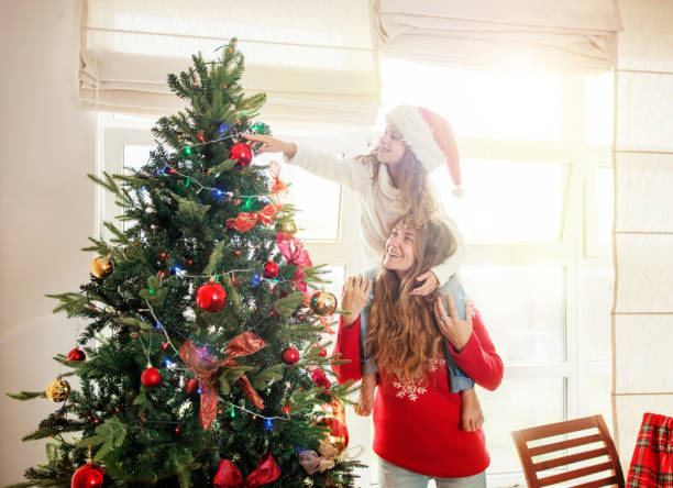 istock Family decoration christmas tree 1341289695