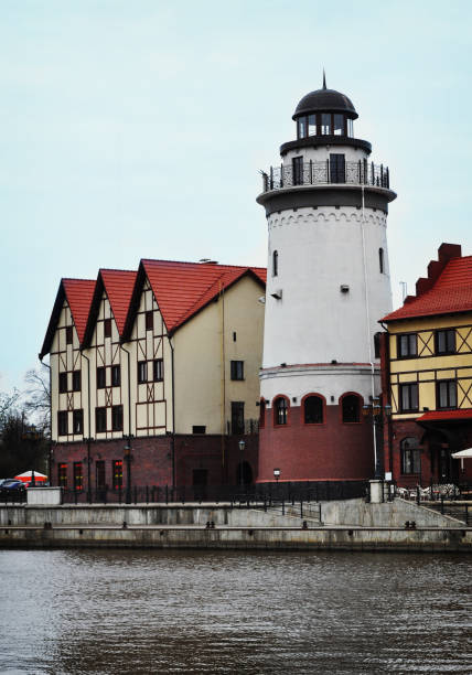 istock Old lighthouse on the city embankment 1341290947