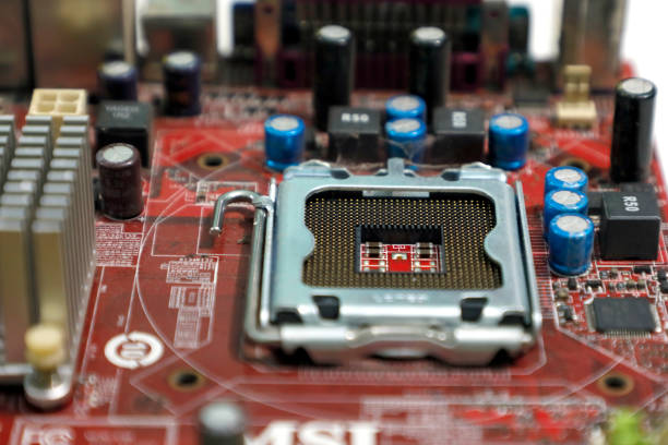istock Old Unused Motherboard And Ram 1341302594