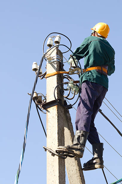 istock Worker  electrician  cable  repair 134130458