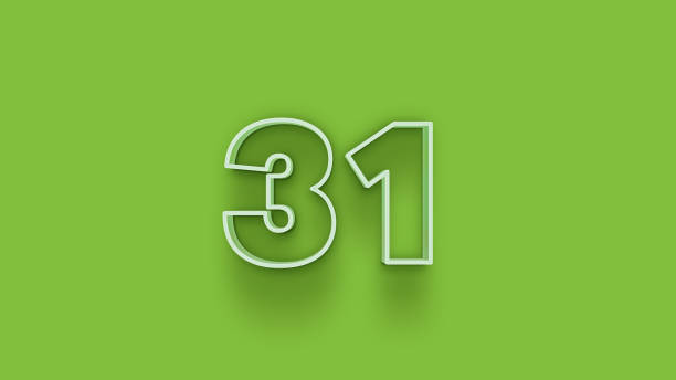istock green 3d number 31 isolated on green background coupon 31 3d numbers rendering discount collection for your unique selling poster, banner ads, Christmas, Xmas sale and more 1341306830