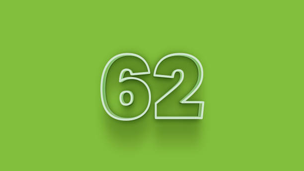 istock green 3d number 62 isolated on green background coupon 62 3d numbers rendering discount collection for your unique selling poster, banner ads, Christmas, Xmas sale and more 1341306883
