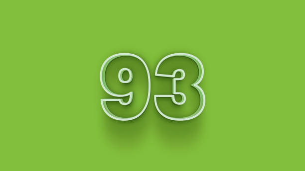 istock green 3d number 93 isolated on green background coupon 93 3d numbers rendering discount collection for your unique selling poster, banner ads, Christmas, Xmas sale and more 1341306922