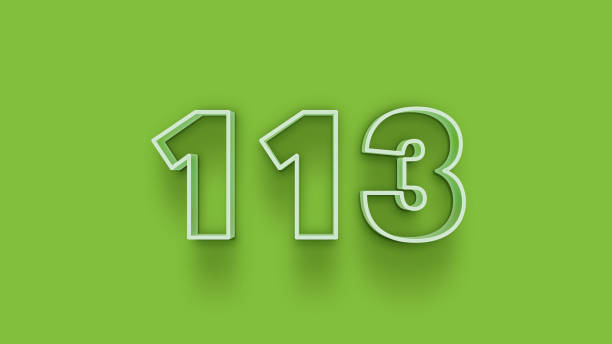 istock green 3d number 113 isolated on green background coupon 113 3d numbers rendering discount collection for your unique selling poster, banner ads, Christmas, Xmas sale and more 1341306940