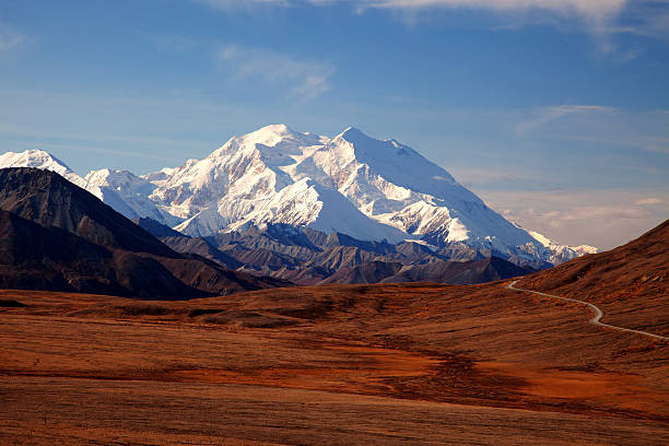 Mount McKinley Mount McKinley in Denali National park in Autumn Alaska North America denali mountain stock pictures, royalty-free photos & images