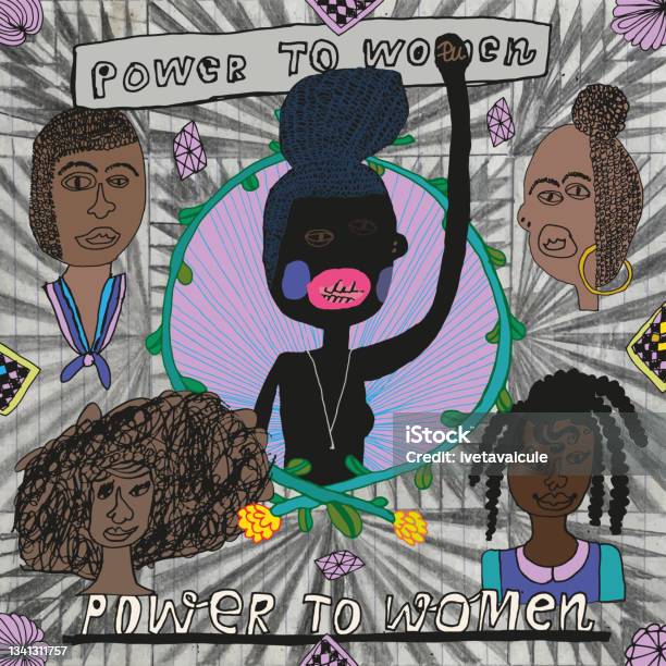 Power To Ladies Stock Illustration - Download Image Now - Women, Black People, African Ethnicity