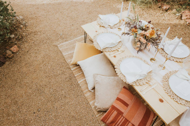 istock Modern bohemian style picnic 1341313166