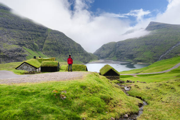 istock Wonderful village Saksun on Faroe Islands 1341316156