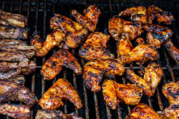istock Bbq chicken wings and ribs 1341316994