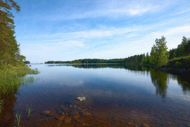 Lake Inarijärvi in Finland, Lapland Province