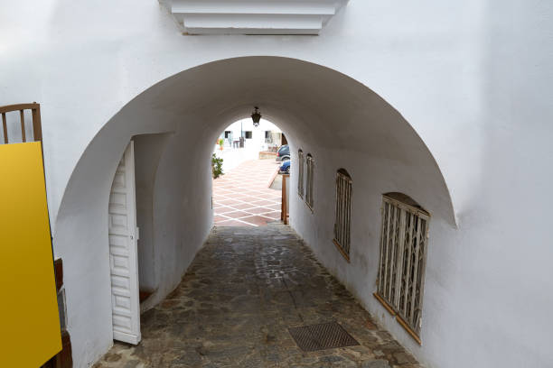 Mojacar Almeria white Mediterranean village arch in Spain