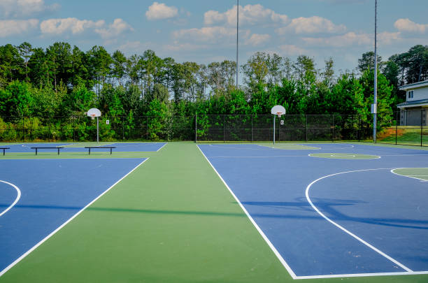 istock Two Public Basketball Courts 1341324342
