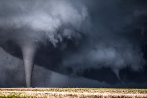 Tornado outbreak near Dodge City, KS, USA on May 24, 2016