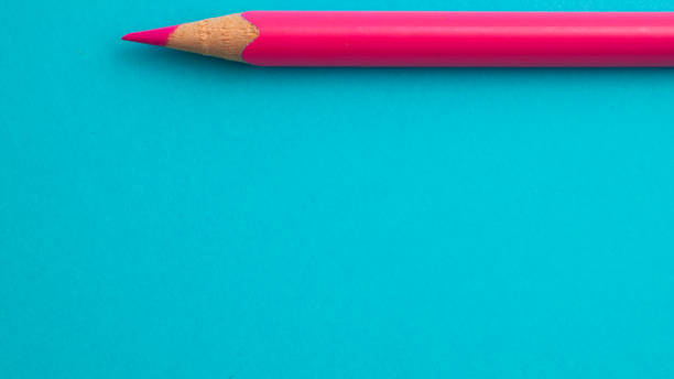 istock blue blank card with pencil for text 1341327168