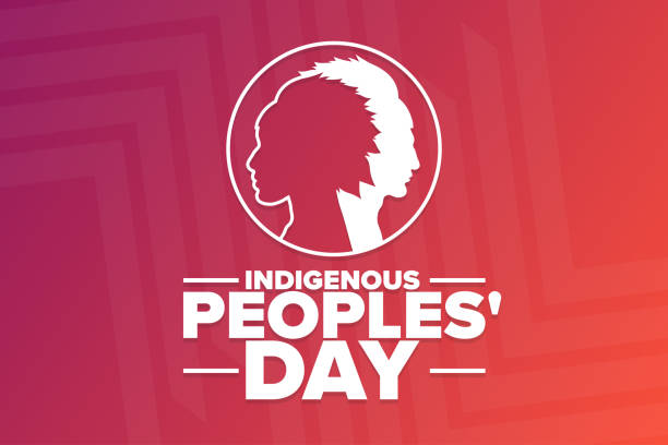 Indigenous Peoples' Day. Holiday concept. Template for background, banner, card, poster with text inscription. Vector EPS10 illustration. Indigenous Peoples' Day. Holiday concept. Template for background, banner, card, poster with text inscription. Vector EPS10 illustration indigenous peoples day stock illustrations