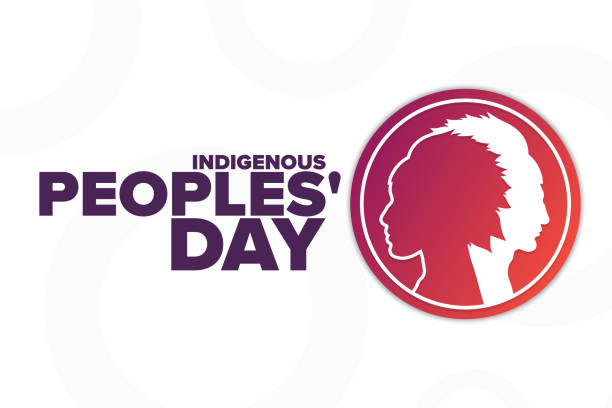 Indigenous Peoples' Day. Holiday concept. Template for background, banner, card, poster with text inscription. Vector EPS10 illustration. Indigenous Peoples' Day. Holiday concept. Template for background, banner, card, poster with text inscription. Vector EPS10 illustration indigenous peoples day stock illustrations