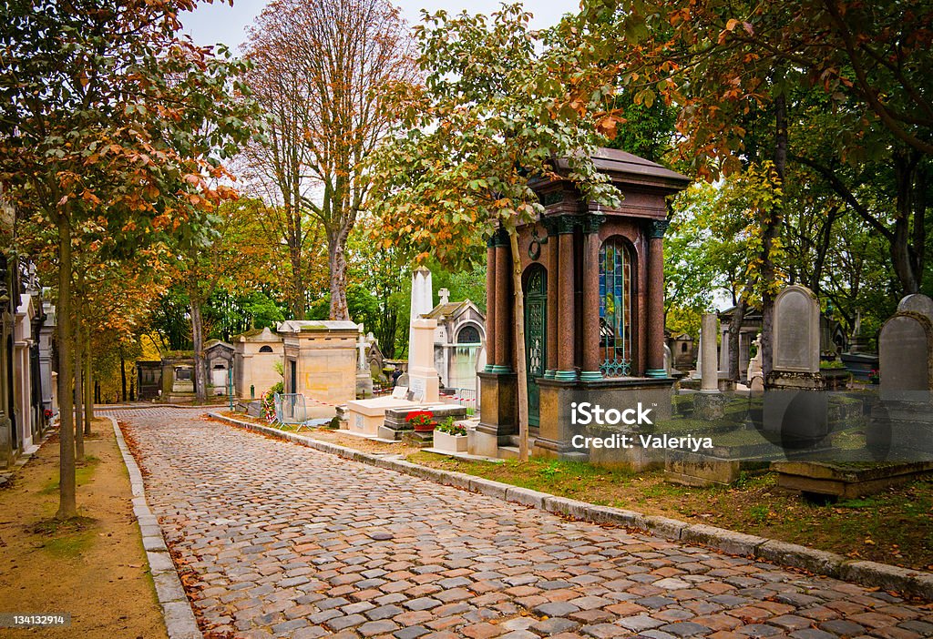 Pere-lachaise cemetery, Paris, France Père Lachaise Cemetery Stock Photo