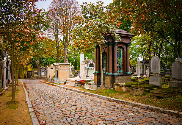 Pere-lachaise cemetery, Paris, France stock photo
