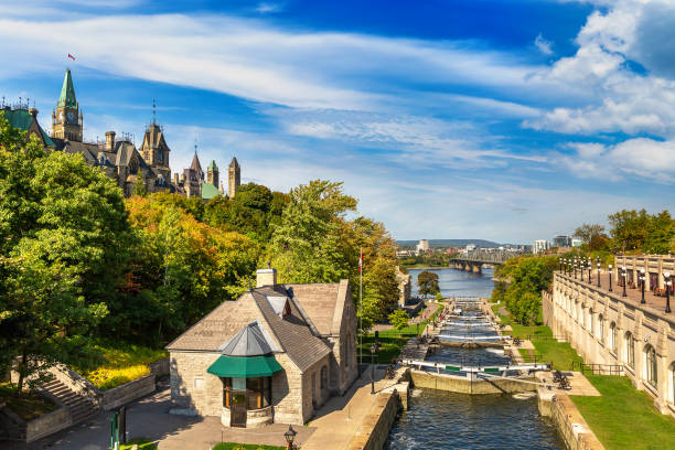 istock Rideau Canal Locks and parliament Ottawa 1341337104