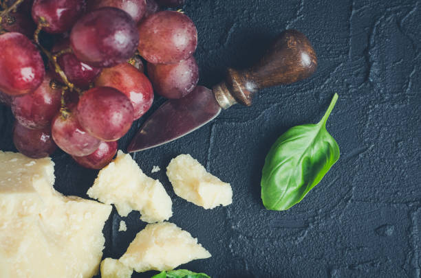 istock Wooden board full of mediterranean appetizers 1341348976