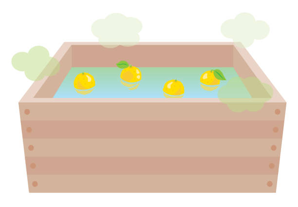illustrations, cliparts, dessins animés et icônes de eau chaude citronnée du solstice d’hiver. - calendrier de lavent