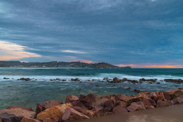 istock Sunrise seascape with cloud cover 1341352901