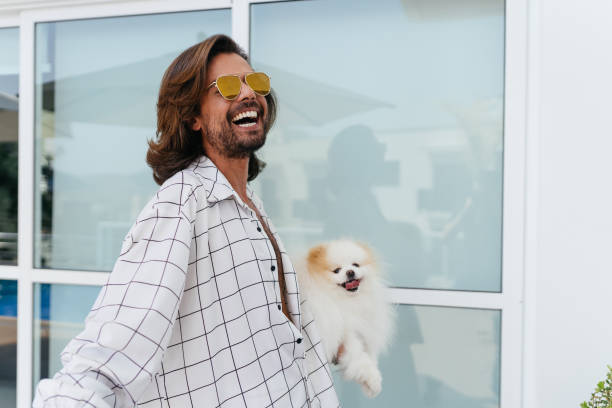 istock Tourist with pet at the hotel 1341357769