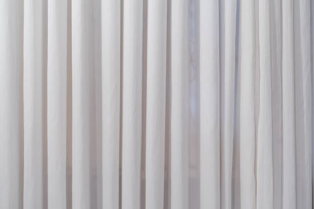 istock A new clean white curtain. 1341358928