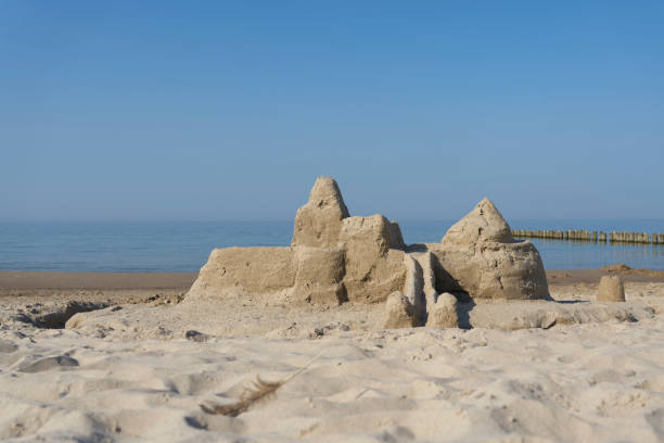 istock Sand castle on the Polish Baltic coast 1341363934