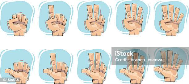 Bazgroły Numer Ręka Znak Ikony - Stockowe grafiki wektorowe i więcej obrazów Trzy obiekty - Trzy obiekty, Liczba 1, Liczba 10