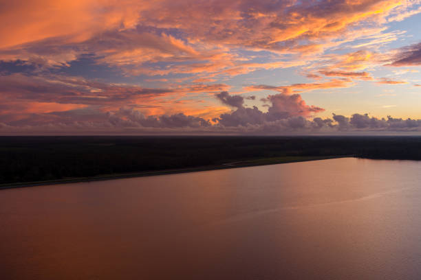 istock Big Creek Lake at sunset in September 1341365657