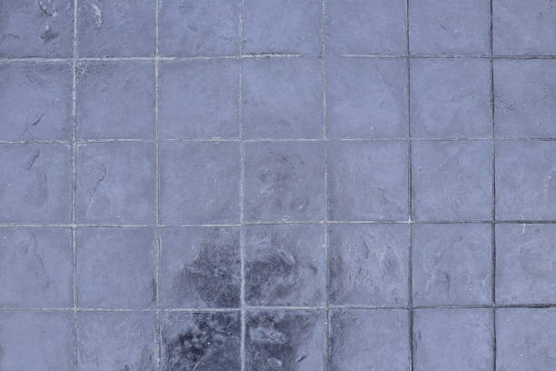 istock The black tiled floor decorates the garden path 1341380555