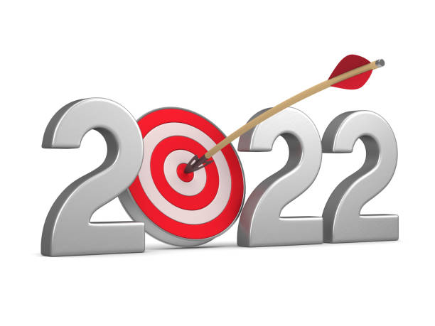 istock 2022 new year on white background. Isolated 3D illustration 1341380791